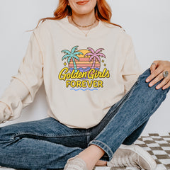 Golden Girls Forever Retro Sunset Vintage Soft Long-Sleeve T-shirt 
