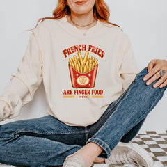 French Fries Are Finger Food IYKYK Vintage Soft Long-Sleeve T-shirt 