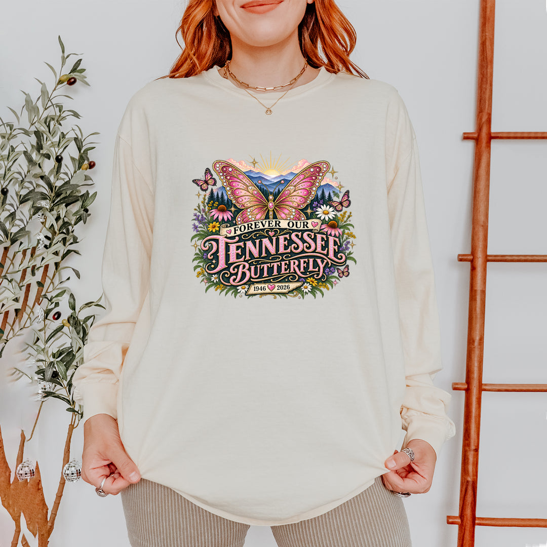 Forever Our Tennessee Butterfly Dolly Vintage Soft Long-Sleeve T-shirt 