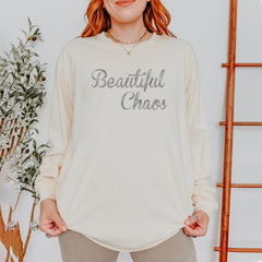 Beautiful Chaos Glitter Music Festival Vintage Soft Long-Sleeve T-shirt 