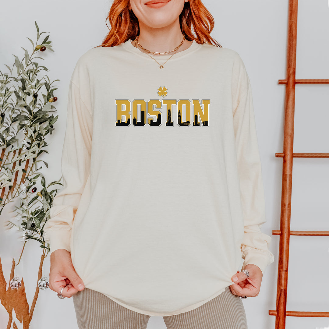 Boston City Pride Irish Vintage Soft Long-Sleeve T-shirt 