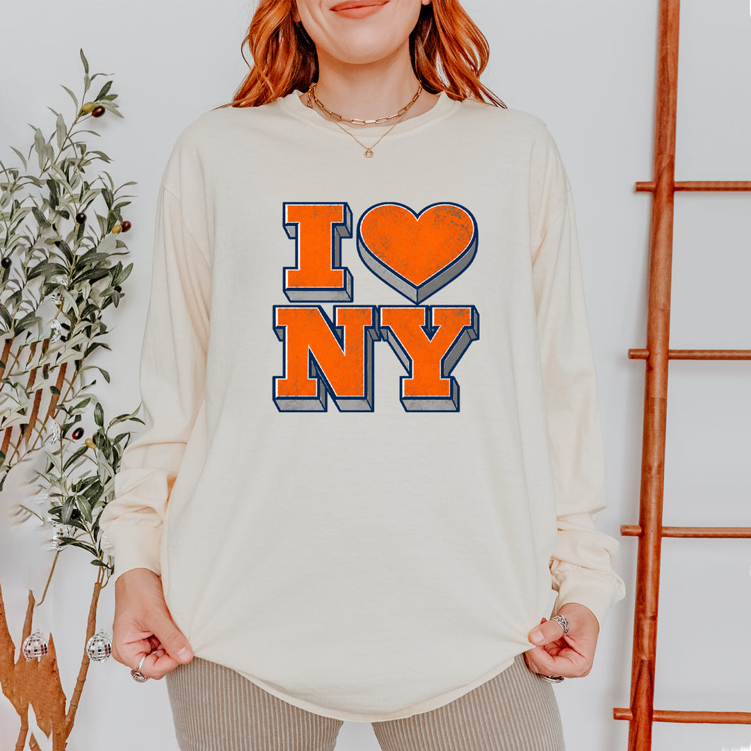 New York City Pride Heart Vintage Soft Long-Sleeve T-shirt 