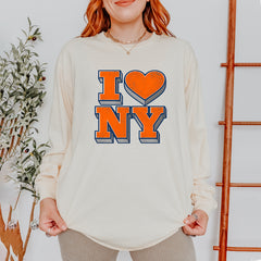 New York City Pride Heart Vintage Soft Long-Sleeve T-shirt 