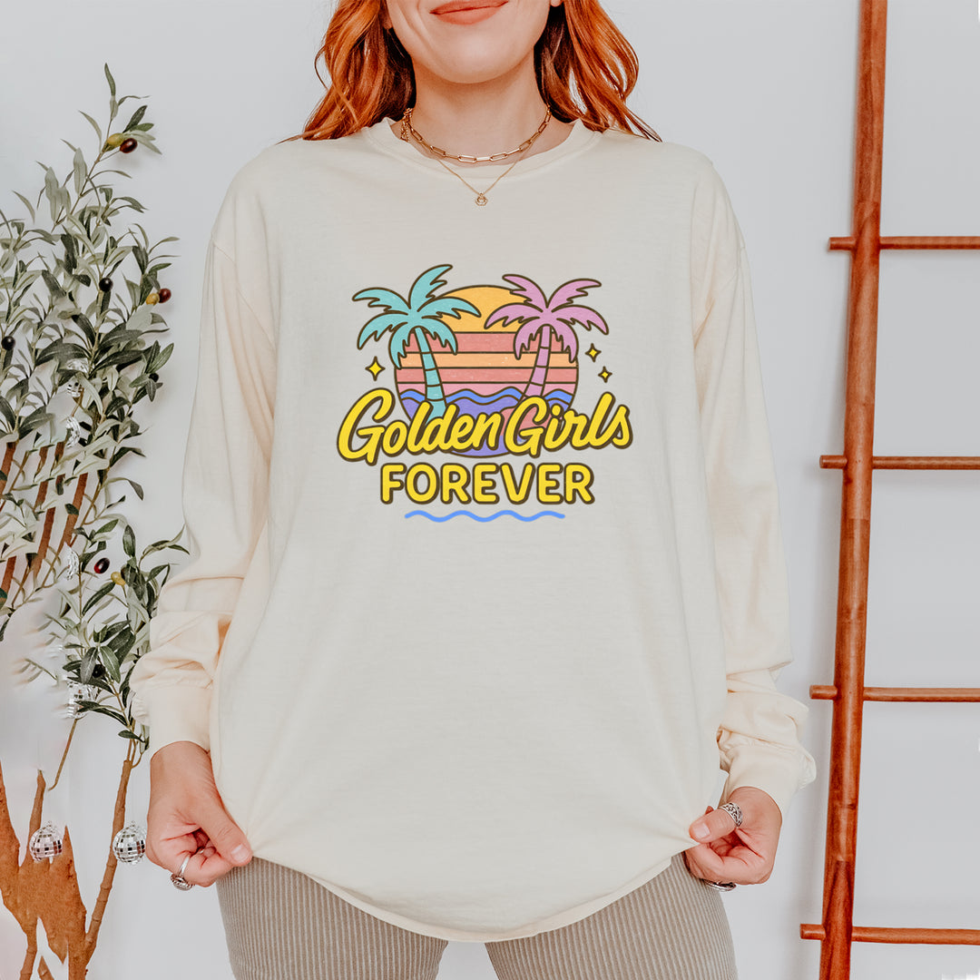 Golden Girls Forever Retro Sunset Vintage Soft Long-Sleeve T-shirt 