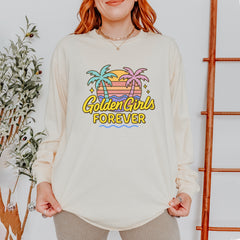 Golden Girls Forever Retro Sunset Vintage Soft Long-Sleeve T-shirt 