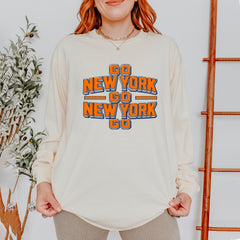 Go New York Go Basketball Vintage Soft Long-Sleeve T-shirt 