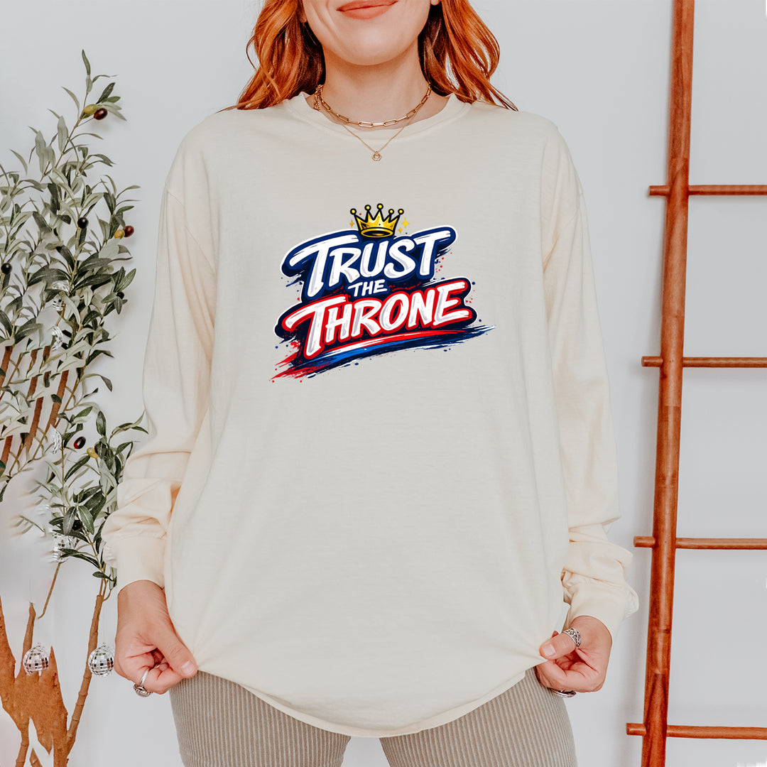 Trust The Throne Crown Philly Hoops Vintage Soft Long-Sleeve T-shirt 