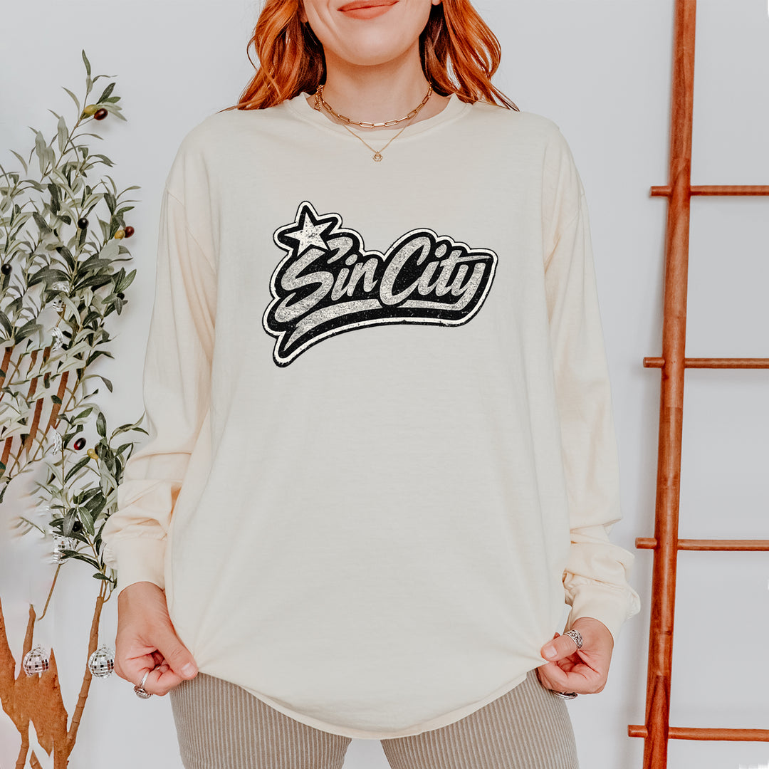 Sin City Vegas Retro Vintage Vintage Soft Long-Sleeve T-shirt 