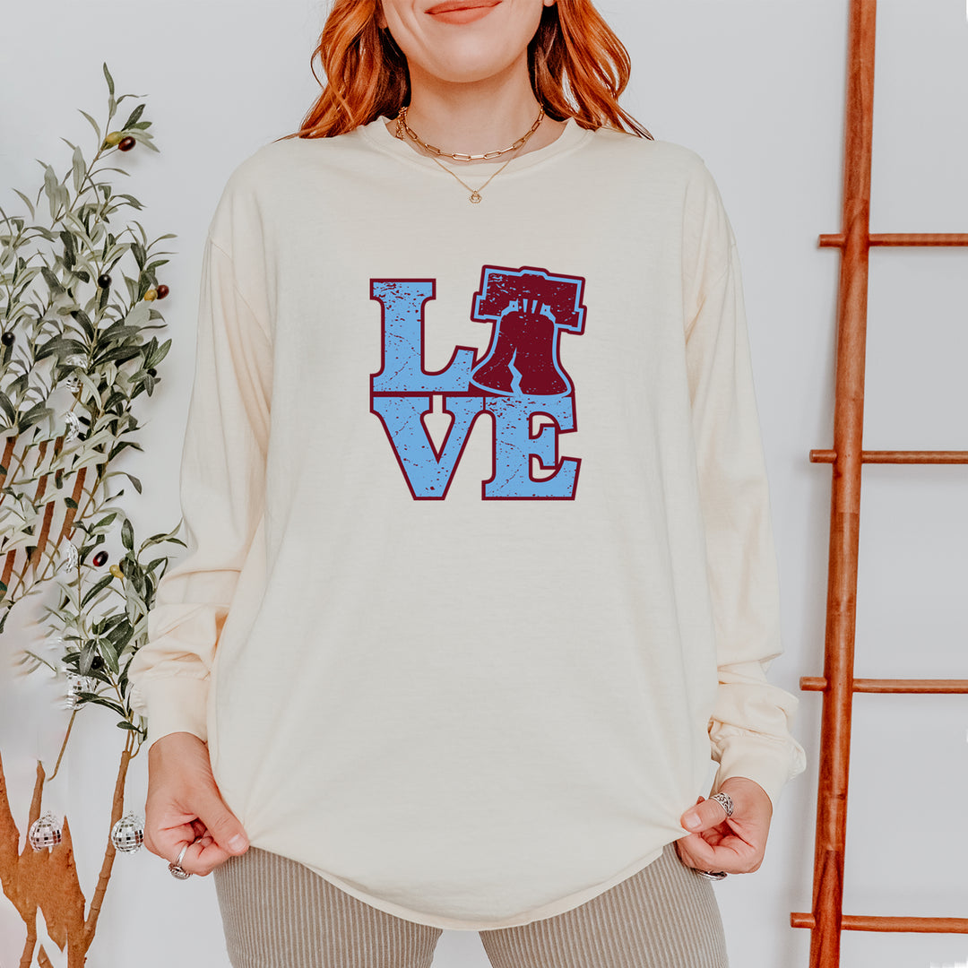 Love Philly Liberty Bell Vintage Soft Long-Sleeve T-shirt 