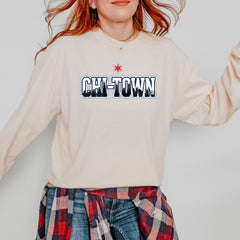 Chicago Chi-Town City Pride Vintage Soft Long-Sleeve T-shirt 
