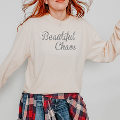 Beautiful Chaos Glitter Music Festival Vintage Soft Long-Sleeve T-shirt 