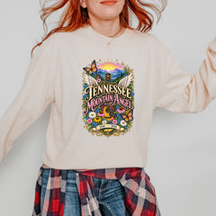 Tennessee Mountain Angel Wings Dolly Vintage Soft Long-Sleeve T-shirt 