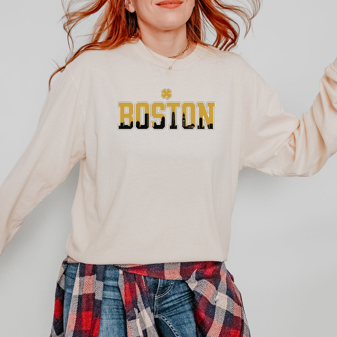 Boston City Pride Irish Vintage Soft Long-Sleeve T-shirt 
