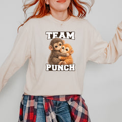 Team Punch Panchi-kun Monkey Vintage Soft Long-Sleeve T-shirt 