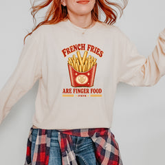 French Fries Are Finger Food IYKYK Vintage Soft Long-Sleeve T-shirt 