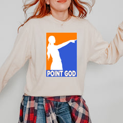 Point God Cunningham Basketball Pointing Meme  Vintage Soft Long-Sleeve T-shirt 
