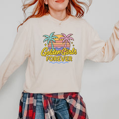 Golden Girls Forever Retro Sunset Vintage Soft Long-Sleeve T-shirt 