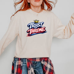 Trust The Throne Crown Philly Hoops Vintage Soft Long-Sleeve T-shirt 