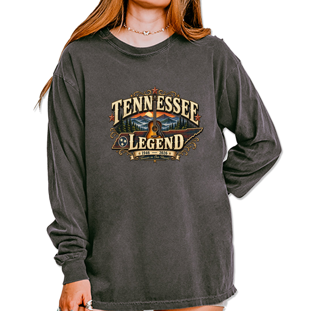 Tennessee Legend Country Music Dolly Vintage Soft Long-Sleeve T-shirt Pepper