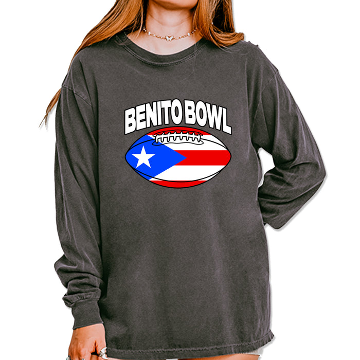 Benito Bowl Puerto Rico Football Vintage Soft Long-Sleeve T-shirt