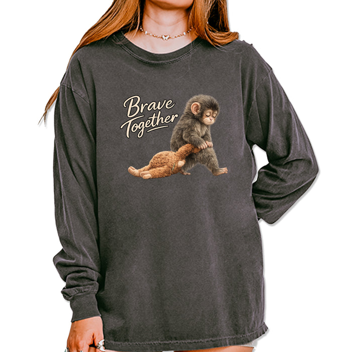Punch Brave Together Stuffed Animal Vintage Soft Long-Sleeve T-shirt
