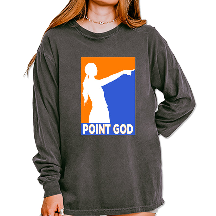 Point God Cunningham Basketball Pointing Meme  Vintage Soft Long-Sleeve T-shirt
