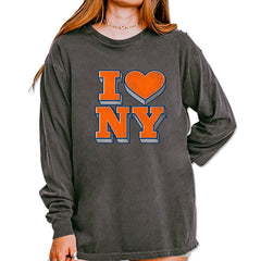 New York City Pride Heart Vintage Soft Long-Sleeve T-shirt Pepper