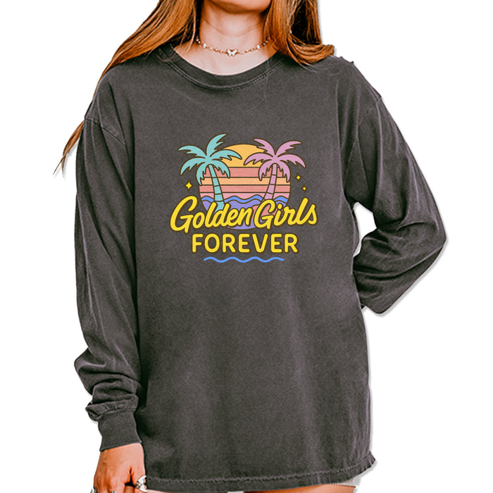 Golden Girls Forever Retro Sunset Vintage Soft Long-Sleeve T-shirt