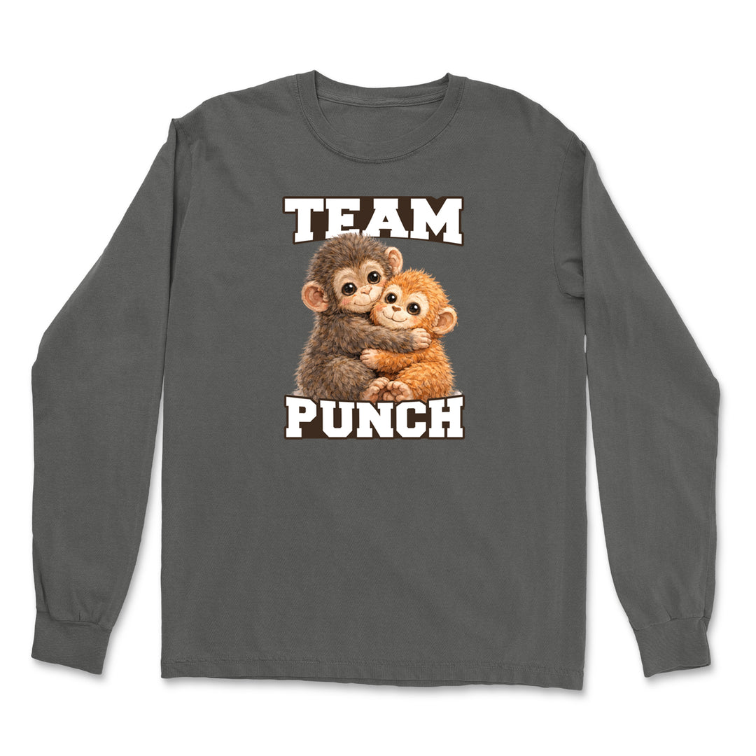 Team Punch Panchi-kun Monkey Vintage Soft Long-Sleeve T-shirt 