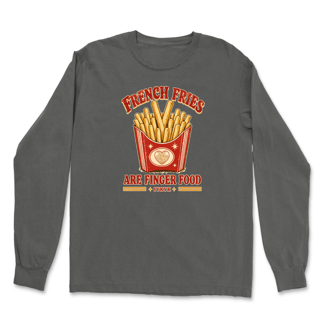 French Fries Are Finger Food IYKYK Vintage Soft Long-Sleeve T-shirt 