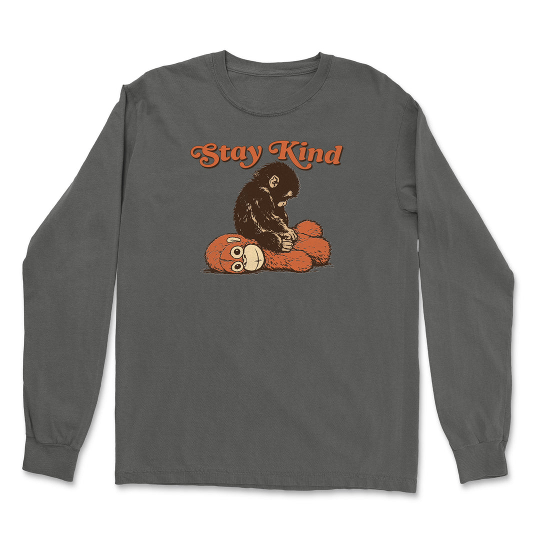Punch Stay Kind Macaque Vintage Soft Long-Sleeve T-shirt 