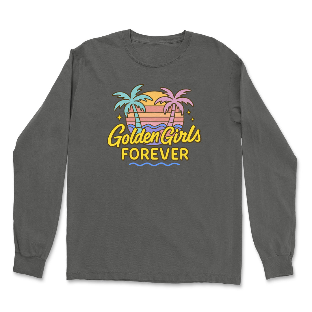 Golden Girls Forever Retro Sunset Vintage Soft Long-Sleeve T-shirt 
