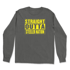 Straight Outta Steeler Nation Football  Vintage Soft Long-Sleeve T-shirt 