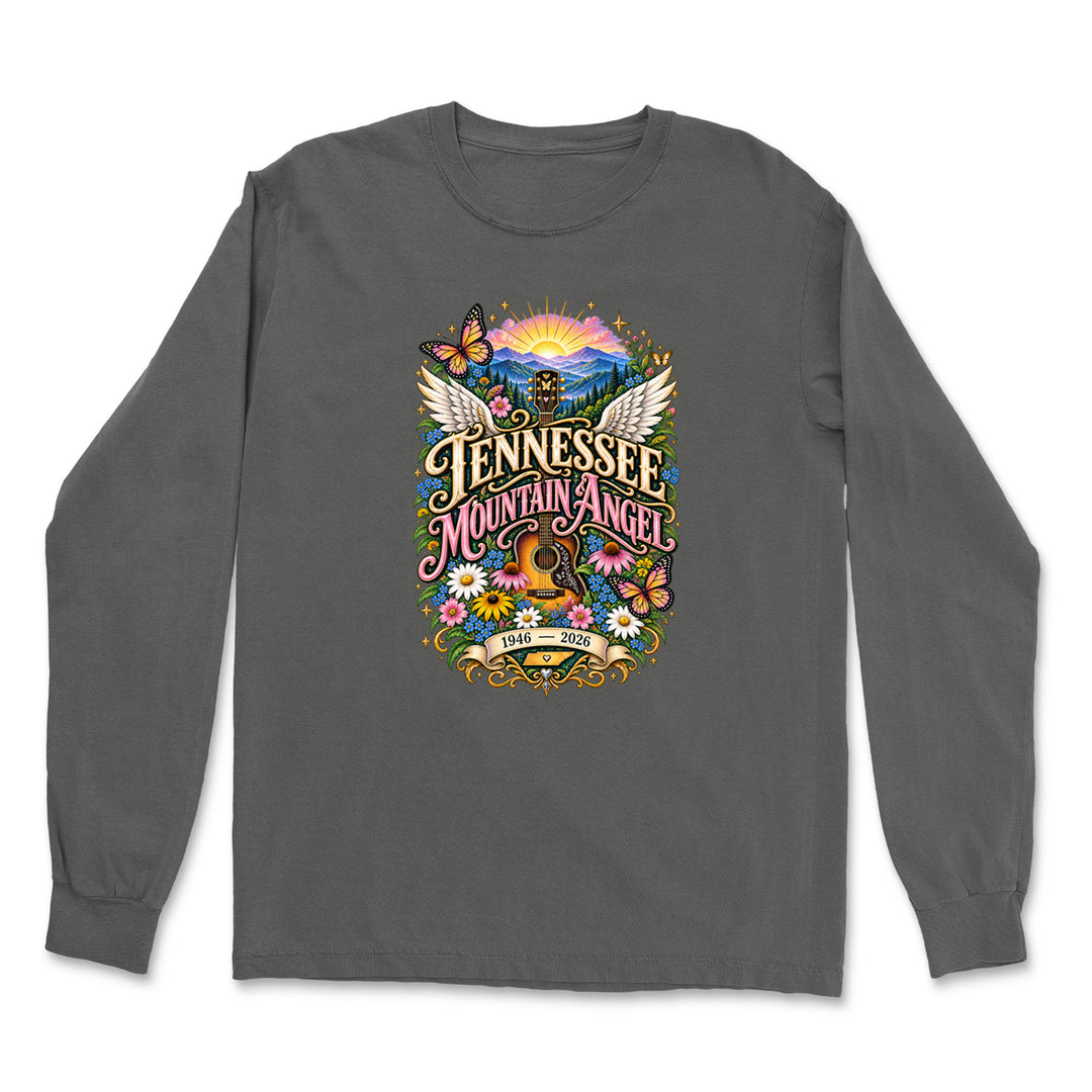 Tennessee Mountain Angel Wings Dolly Vintage Soft Long-Sleeve T-shirt 