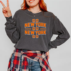 Go New York Go Basketball Vintage Soft Long-Sleeve T-shirt 