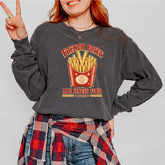 French Fries Are Finger Food IYKYK Vintage Soft Long-Sleeve T-shirt 