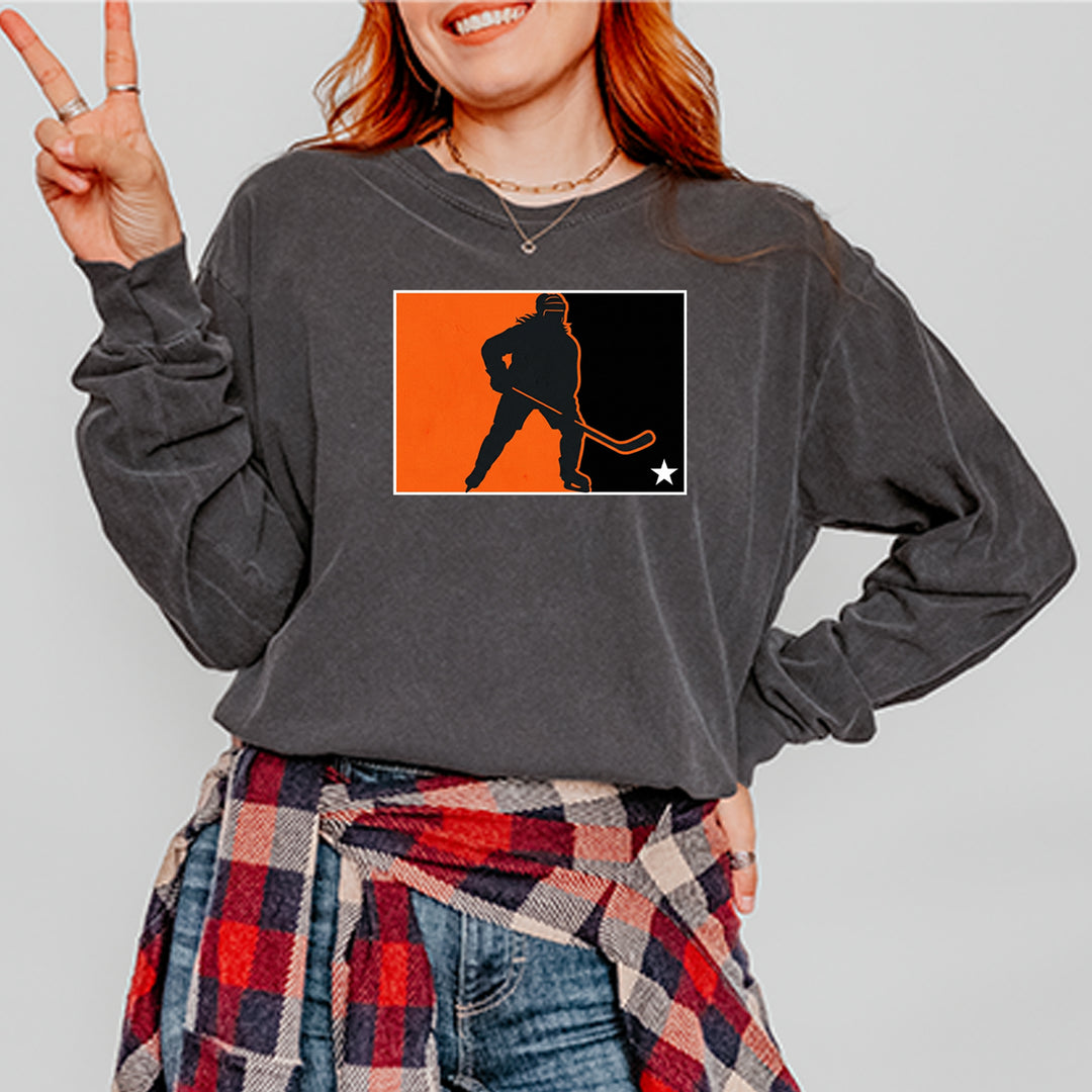 Hockey Enforcer Retro Vintage Vintage Soft Long-Sleeve T-shirt 