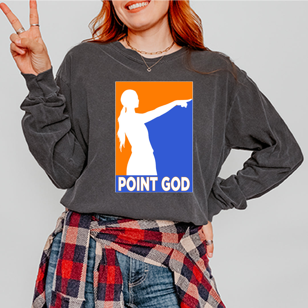Point God Cunningham Basketball Pointing Meme  Vintage Soft Long-Sleeve T-shirt 
