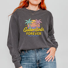 Golden Girls Forever Retro Sunset Vintage Soft Long-Sleeve T-shirt 