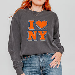 New York City Pride Heart Vintage Soft Long-Sleeve T-shirt 