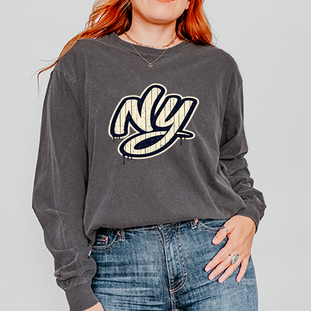NYC New York City Grunge Street Vintage Soft Long-Sleeve T-shirt 
