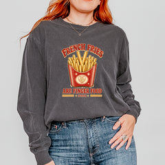French Fries Are Finger Food IYKYK Vintage Soft Long-Sleeve T-shirt 