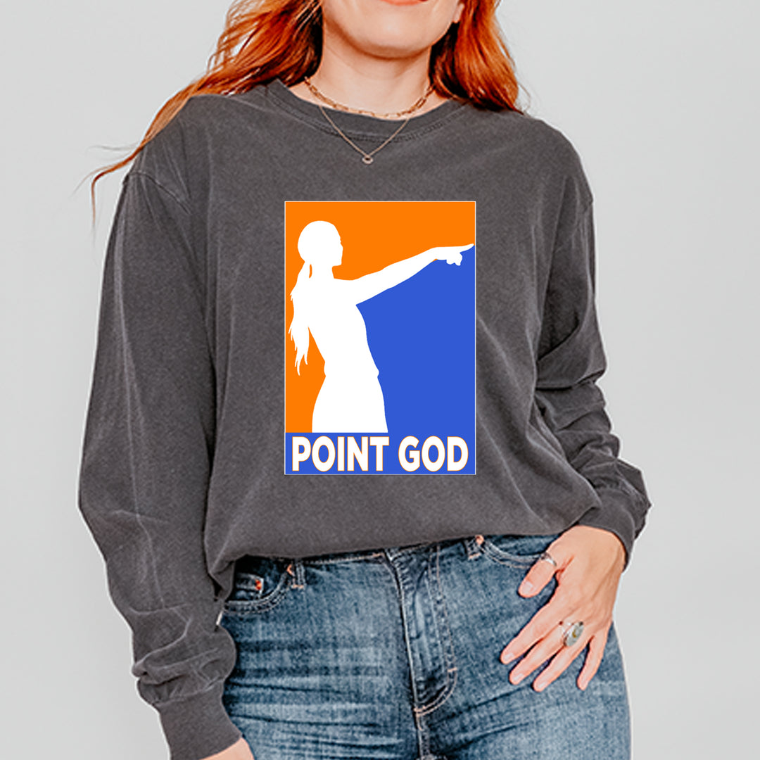 Point God Cunningham Basketball Pointing Meme  Vintage Soft Long-Sleeve T-shirt 