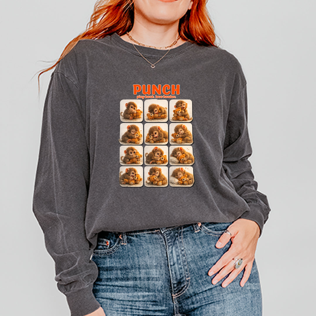 Punch Play Hard Love Harder Vintage Soft Long-Sleeve T-shirt 
