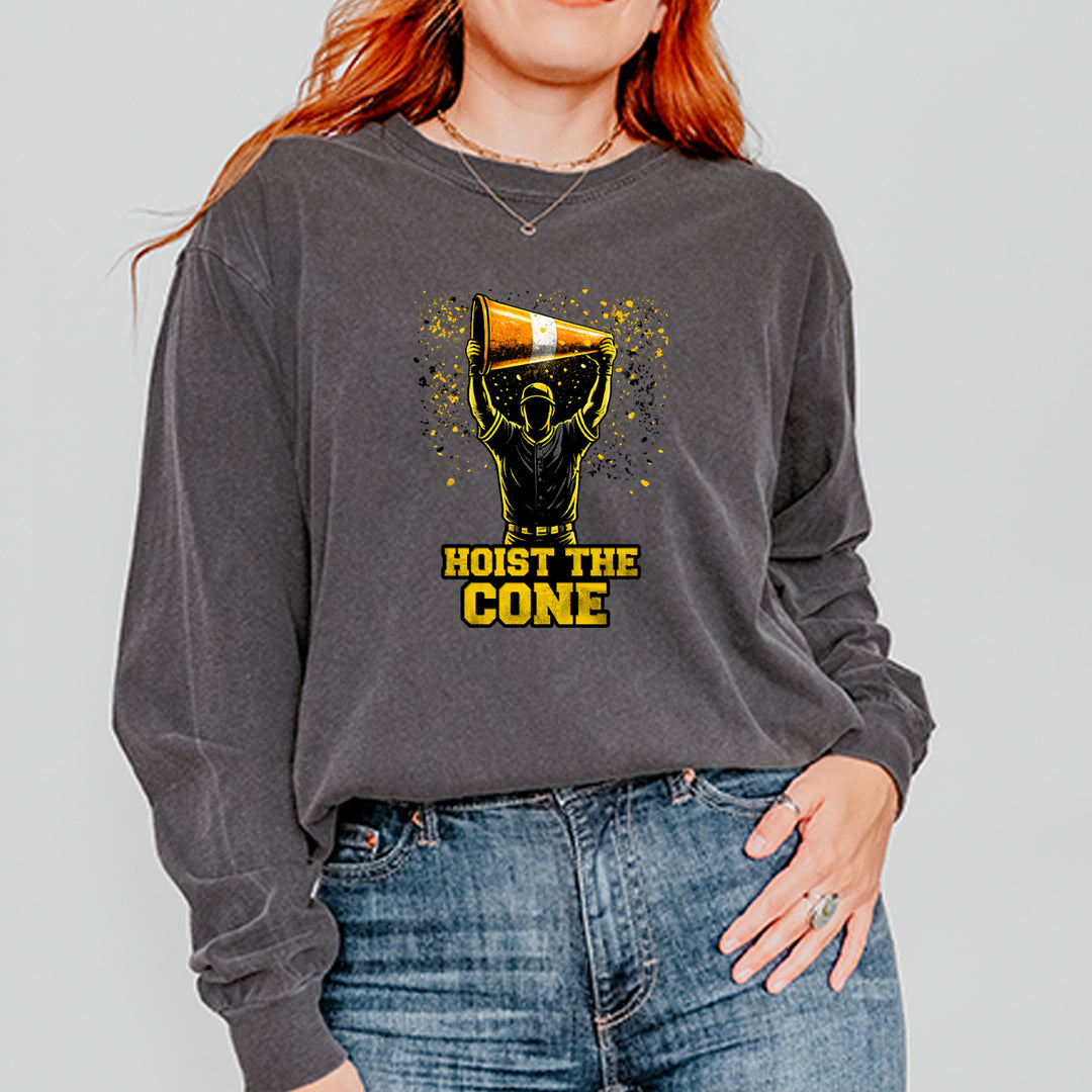 Hoist The Cone Pittsburgh Pride Vintage Soft Long-Sleeve T-shirt 