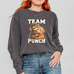 Team Punch Panchi-kun Monkey Vintage Soft Long-Sleeve T-shirt 