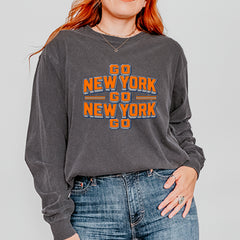 Go New York Go Basketball Vintage Soft Long-Sleeve T-shirt 