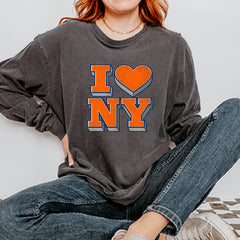 New York City Pride Heart Vintage Soft Long-Sleeve T-shirt 