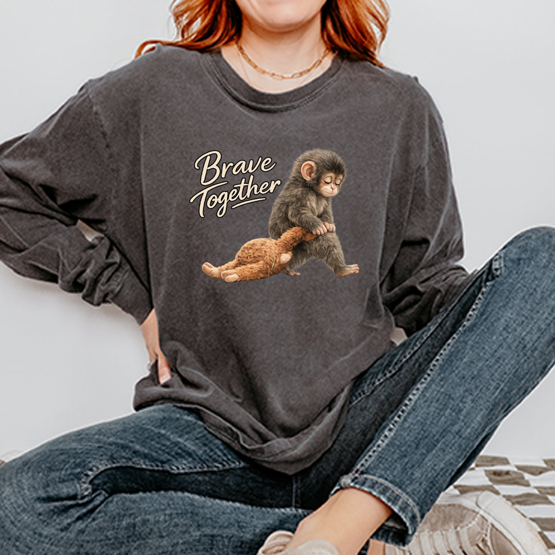 Punch Brave Together Stuffed Animal Vintage Soft Long-Sleeve T-shirt 