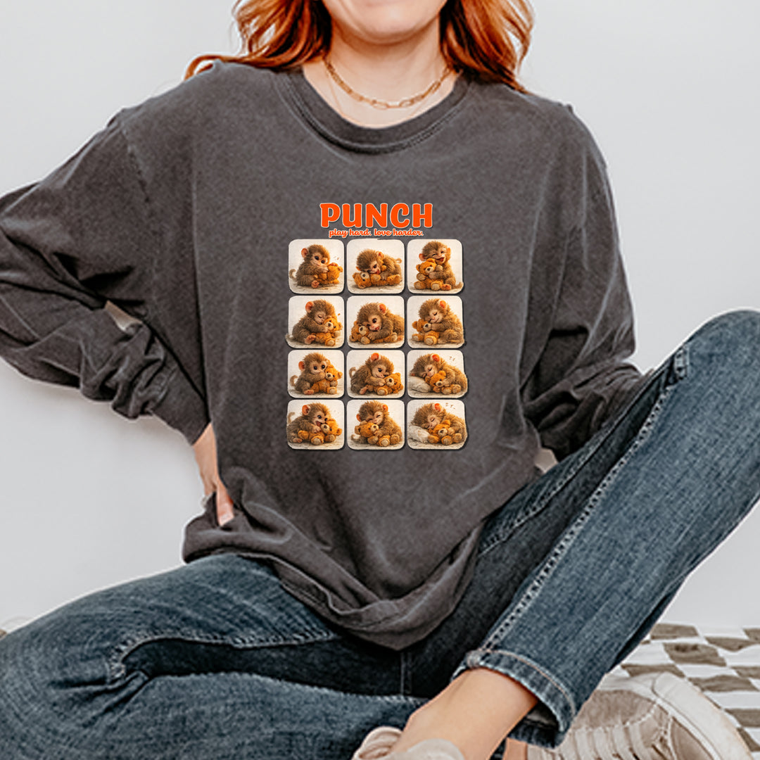 Punch Play Hard Love Harder Vintage Soft Long-Sleeve T-shirt 